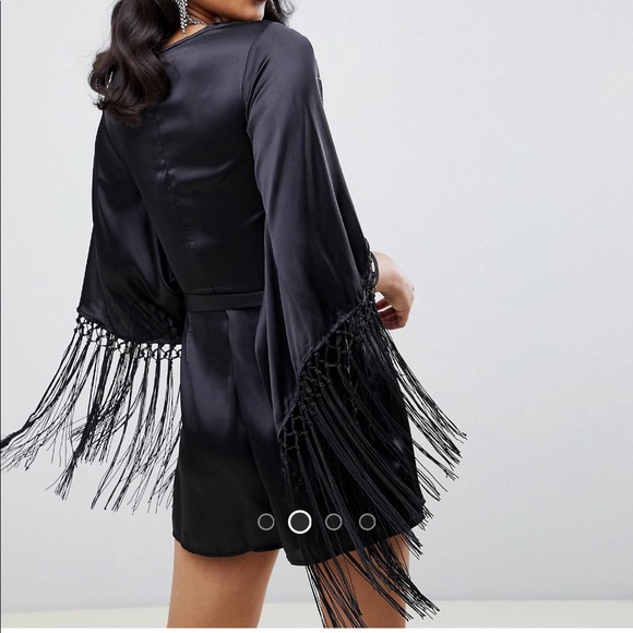 ASOS Design embroidered Fringe romper - Picture 2 of 6